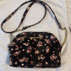Steve Madden Black /Gold Floral Crossbody